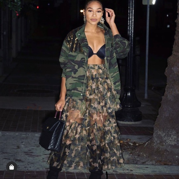CAMO TULLE SKIRT - Picture 2 of 4